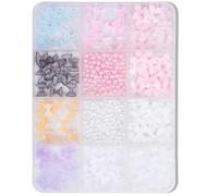 Lot de 12 nœuds 3D de formes mixtes pour ongles - Pour femmes et filles