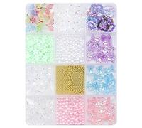 Lot de 12 nœuds 3D pour ongles de formes mixtes pour femmes et filles