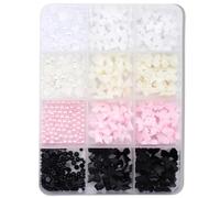 Lot de 12 nœuds 3D pour ongles en résine de formes mixtes