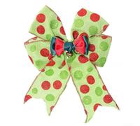 Lot de 12 nœuds de sapin de Noël en polyester, conçus pour décorer les murs, les clôtures, les jardins, les escaliers et les arbres de vacances avec un style festif (12 ensembles de nœuds en cloche)