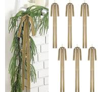 Lot de 12 nœuds décoratifs en velours pour sapin de Noël et utilisation en intérieur avec design vintage classique et matériau en velours (kaki)