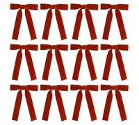 Lot de 12 nœuds en ruban de velours conçus pour arbres de Noël et décoration multi-usage sur couronnes, portes, murs, escaliers