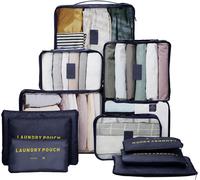 Lot De 12 Organ Urs De Val , Cubes De Rangement Pour Val , Accessoires De Voyage, Sacs À Vêtements, Cubes De Rangement, Pour Cosmétiques, Sacs De Voyage, Bleu Foncé