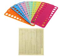 Lot de 12 Organiseurs de Fil à Broder pour Point de Croix, 20 Positions, Cartes Holer de Fil à Tricoter, Cartes de Stockage de Fil pour Fil de Coton, Bricolage, Couture.