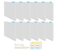 Lot de 12 organiseurs de papier de scrapbooking transparents pour scrapbooking - Index autocollants pour papier de scrapbooking