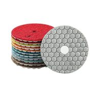 Lot de 12 ou 10 tampons de polissage diamantés 3/4 pouces, disques abrasifs secs/humides for le ponçage du granit, du quartz, du carrelage, du verre(No Accessory Kit10pc,4 inches)