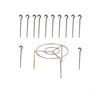 Lot de 12 ou 24 brochettes rondes en acier inoxydable pour la maison et l'extérieur avec une cuisson uniforme et efficace pour les barbecues et le camping (grill + 12 pièces)