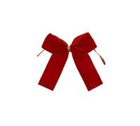 Lot de 12 ou 24 mini nœuds de Noël en velours rouge et doré, for décoration de maison, mariage, Nouvel An, DIY(24Pcs,Red)