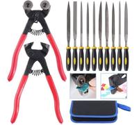Lot de 12 outils de mosaïque, pinces à mosaïque en verre à roulettes et pince coupante pour carrelage ODIPIE