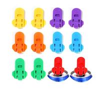 Lot de 12 ouvre-boîtes manuels faciles à utiliser - Pour soda et bière - Protection de canettes - En plastique de qualité supérieure - Pour pop, coca, bière, soda