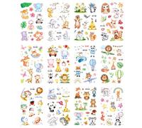 Lot de 12 Paillettes Autocollants Gomettes,Animaux holographiques,Albums Photo Papeterie Stickers,Animaux de la forêt,pour Enfant Filles Artisanat Scrapbooking Bricolage Carte