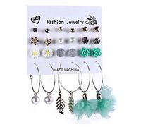 Lot de 12 paires de boucles d'oreilles à Lobo pour femmes, filles