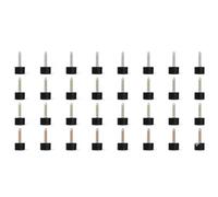 Lot de 12 paires de capuchons de talon noirs pour talons hauts - Capuchons de rechange pour réparation de talon (7/8/9/10/11/12 mm)