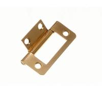 Lot de 12 paires de charnières de porte d'armoire en acier plaqué laiton 50 mm