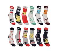 Chaussette Enfant Coton - Lot de 12 Paires - Chaussettes Garçon Confortables et Douces, Multicolore, Taille 35/37