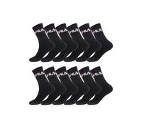 Lot de 12 paires de chaussettes tennis Fila : Noir et blanc / 43-46