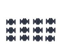 Lot de 12 paires de coussinets de nez en silicone antidérapants pour lunettes de soleil, lunettes de vue, lunettes adhésives noires