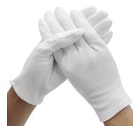 Lot de 12 paires de gants en coton respirant doux pour la peau Pour le travail cosmétique Hydratant Bijoux Inspection