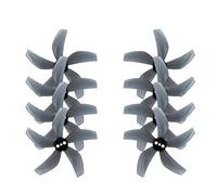 Lot de 12 Paires d'hélices PC à 5 pales D51 51 mm 2020 avec Trou de Montage de 1,5 mm, adaptées aux Drones RC FPV Racing Freestyle.(12Pairs Grey)