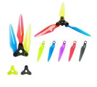 Lot de 12 Paires d'hélices Pliables à 3 pales F5, F6, F7, 5,1/6/7 Pouces, for Drones RC, FPV, quadricoptères de Course(F6 Grey)