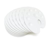Lot de 12 palettes de mélange à 9 trous avec trou de préhension pour l'école, la maternelle et la maison. Convient pour la peinture à la gouave, la peinture au doigt, la peinture acrylique, etc.