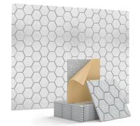 Lot de 12 panneaux acoustiques autocollants - 30 x 30 x 0,9 cm - Absorbeur acoustique - Pour décoration de jeu, bureaux, studios, chambre à coucher (gris)