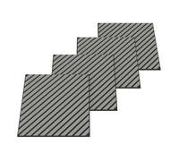 Lot de 12 panneaux acoustiques Vang 4,32 m² à lamelles en diagonale effet chêne, gris clair