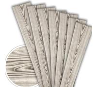 Lot de 12 panneaux de plafond 2 m² - Aspect bois - Imitation bois - En polystyrène - Imitation polystyrène - 100 x 16,7 cm - PP-111 - Couleur cendrée
