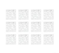Lot de 12 panneaux de séparation creux à suspendre pour décoration d'intérieur élégante et espaces fonctionnels (blanc)