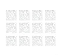 Lot de 12 panneaux de séparation de pièce à suspendre avec motif creux pour art mural et séparation de l'espace, adaptés pour l'intimité en intérieur et une utilisation décorative (blanc)
