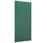Lot de 12 panneaux de toit en acier galvanisé, 80 x 36 cm, verts, durables et résistants aux intempéries, pour toiture, idéaux pour la maison et le jardin
