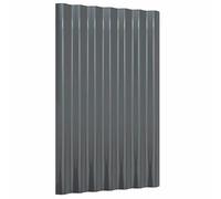 Lot de 12 panneaux de toit en acier galvanisé - Anthracite - 60 x 36 cm - Durable et résistant aux intempéries - Pour toiture, garage et abri de jardin - Montage facile et protection optimale