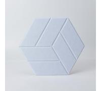 Lot de 12 panneaux hexagonaux en feutre et liège - Panneaux d'affichage autocollants pour décoration de maison et de bureau (blanc)