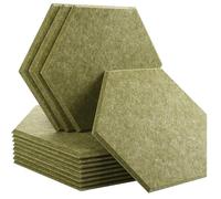 Lot de 12 panneaux insonorisants muraux for studio d'enregistrement à domicile, isolation acoustique, bande d'étanchéité for porte(20-Bronze,Small Hexagon,0.9cm High Density)