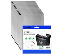 [Lot de 12] Papier à huile de qualité supérieure pour destructeur de documents - Aiguise et lubrifie en même temps, pour une durée de vie particulièrement longue, feuilles lubrifiantes de qualité