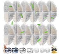 Lot de 12 paquets de filtres pour fontaine à eau FN-W05 (modèle) 7L/1.8 gallone Dog Water Fountain + 12 filtres à charbon actif et 12 éponges pour pompe à eau