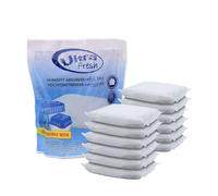 Lot de 12 paquets de recharge pour déshumidificateurs Ultra Fresh 450 g, recharge pour déshumidificateur, granulé, blanc