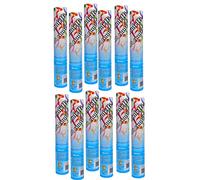 Lot de 12 parties Popper Tubes canon pousses de confettis (30 cm), multicolore