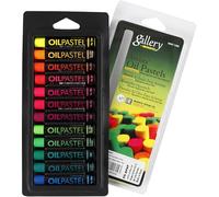 Lot de 12 pastels à l'huile, 1 cm d’épaisseur, L : 7 cm, couleurs fluo
