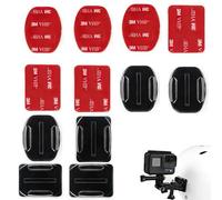 Lot de 12 pastilles adhésives, support adhésif, 3M, support de casque 3M, adhésif incurvé droit, compatible avec les caméras GoPro Hero 13, 12, 11, 10 Max, 9, 8, 7, 6, 5, 4 Session DJI Osmo Action
