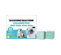 Lot de 12 pastilles de nettoyage pour machine à laver, poils d'animaux, détartrant, neutralisant les odeurs, pour machine à laver, tambour, poils d'animaux, propriétaire d'animaux domestiques, maison