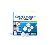 Lot de 12 pastilles nettoyantes pour machine à café pour machines à expresso, détartrage et nettoyage en profondeur des tuyaux internes, élimine l'huile de café et l'accumulation de minéraux