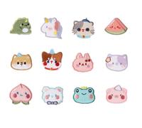 Lot de 12 patchs autocollants en tissu sur le thème des animaux avec dos adhésif réutilisable, parfaits pour la réparation de vêtements pour enfants, chapeaux, sacs à dos, vêtements pour enfants