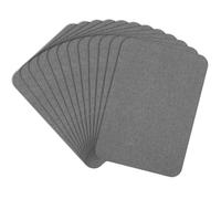 Lot de 12 patchs de réparation de tissu gris foncé de 10,2 x 7,6 cm pour réparation intérieure et extérieure de vêtements à repasser pour vêtements, pantalons, réparation et décoration