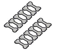 Lot de 12 patchs thermocollants pour chien, 6 x 2,7 cm, motif os de chien, patch en tissu brodé pour veste, chemise, chapeau, sac à dos, manteau, chaussures, jeans