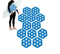 Lot de 12 patins de traction pour skim board, 12 x 13,5 cm, design hexagonal antidérapant, accessoire de sports nautiques pour la pêche, la mer, le fitness, la plage, le skateboard, l'été et la