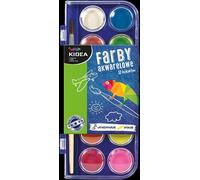 Lot de 12 peintures aquarelles KIDEA - Un voyage créatif dans le monde de la couleur ! Parfaites pour les artistes de tous âges - donnez vie à vos créations dès aujourd'hui !
