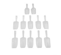 Lot de 12 pelles à glace utilitaires en plastique transparent - Pelle à glace - Pelle à grain - Pelle à sable pour enfants - Pelle à thé légère - Pelle multifonction (grande taille)