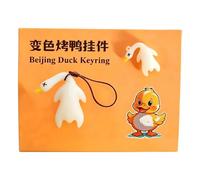 Lot de 12 pendentifs de sac en forme d'animal avec canards amusants qui changent de couleur UV - Pour et adultes - Pour cartables, portefeuilles, sacs à dos, valises et téléphones portables