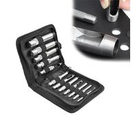 Lot de 12 perforatrices rondes pour cuir, 3 à 19 mm pour la fabrication de ceintures, bracelets de montre et joints en acier au carbone, kit de travail du cuir (3 à 25 mm)
